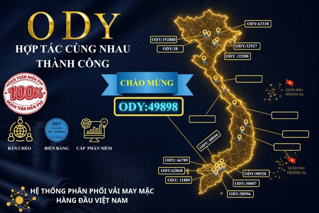Chào Mừng ODY 49898 – VẢI HỒNG LÊ Tham Gia Hệ Sinh Thái ODY ODY 49898