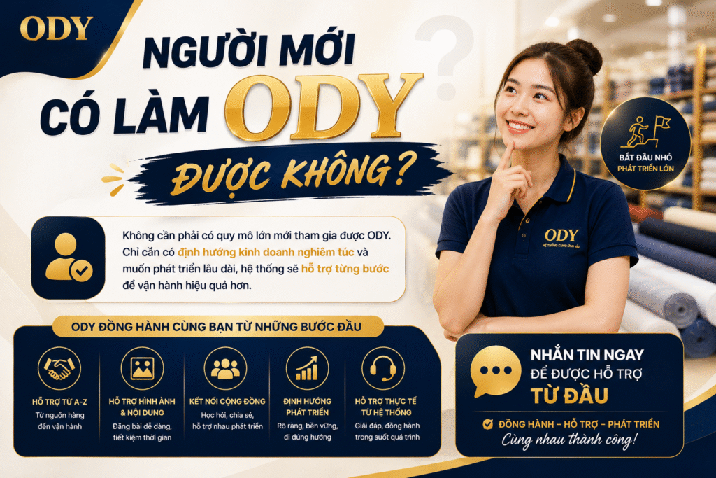 Người Mới Có Làm ODY Được Không? Giải Pháp Kinh Doanh Vải Cho Người Mới làm ODY