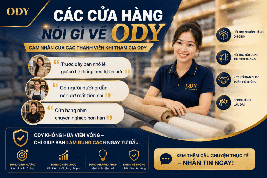 Các Cửa Hàng Nói Gì Về ODY? Vì Sao Nhiều Người Chọn Đồng Hành Cùng Hệ Thống ODY ODY