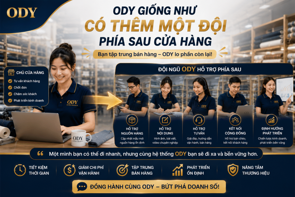 Hệ Thống ODY Giống Như Có Thêm Một Đội Phía Sau Cửa Hàng Hệ thống ODY