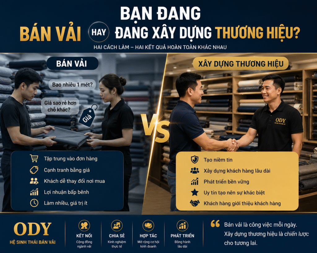 Bạn Đang Bán Vải Hay Đang Xây Dựng Thương Hiệu? Bán vải